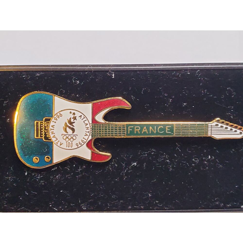 Olympics Pin - 1996 Atlanta Guitar Pin - France